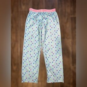 Hurley Girls Pajama Pants Size 10/12 Heart Print Soft Lounge PJ Bottoms